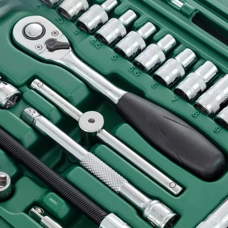 Auto Service Unit, 36Pcs 6.3mm 1/4 Inch Drive Socket Wrench Set, Small Drive Socket Kit for Vehicle Maintenance