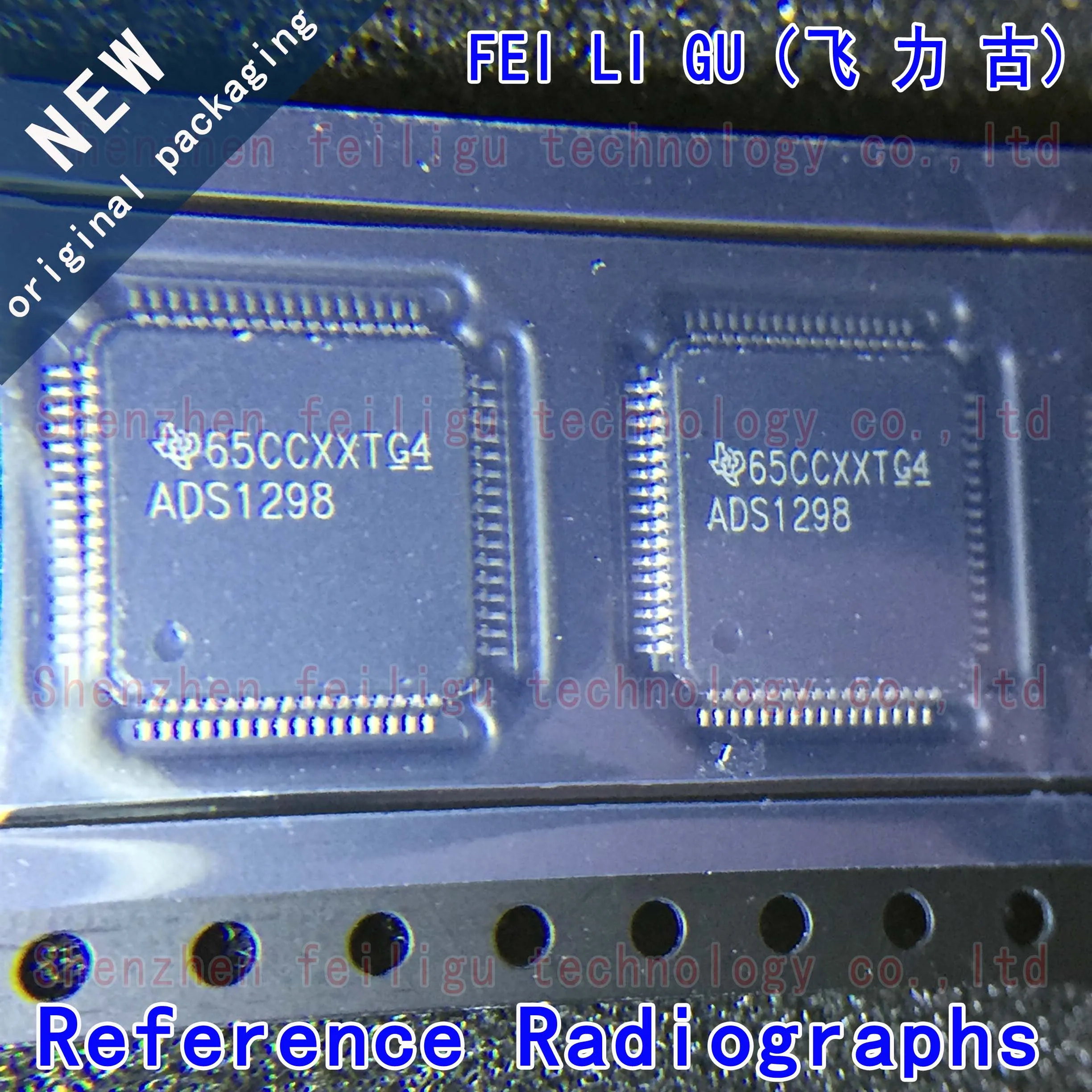 1~10PCS 100% New original ADS1298IPAGR ADS1298IPAG ADS1298 Package:TQFP64 24-Bit Analog Front End Biopotential Measurement Chip