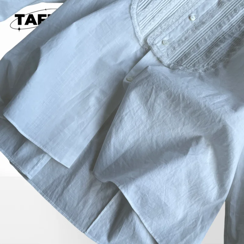 لطيف الرومانسية الكلاسيكية المرأة زر أسفل قميص كتلة اللون بلوزة عادية مريحة مكتب WearAH0192