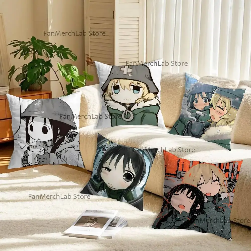

G-Girls Last Tour Pillow Covers Cartoon Sofa Decorative Home Double-sided Printing Short Plush Cute Cushion Cover