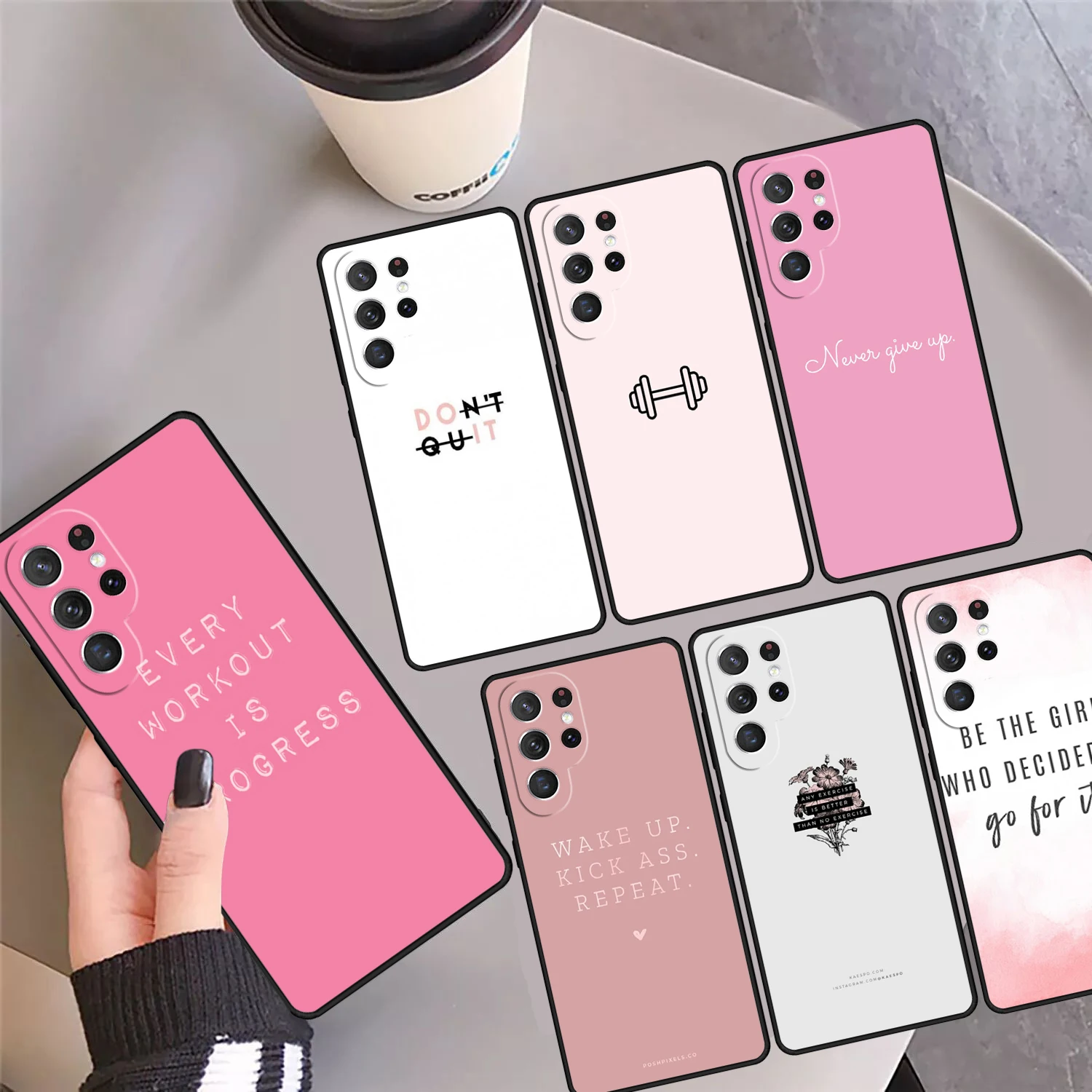 

Fitness Girl Gym Phone Case Cover Coque For Samsung Galaxy S24 S25 Ultra 23 S22 Plus S21 FE S20 Note 10 Pro Note 20 Ultra