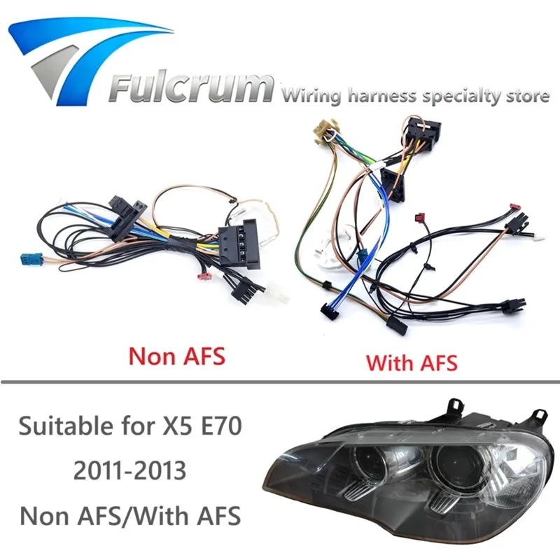 

Подходит для BMW X5 E70 2011-2013, жгут проводов фар, внутренний жгут проводов в сборе с AFS и без AFS.