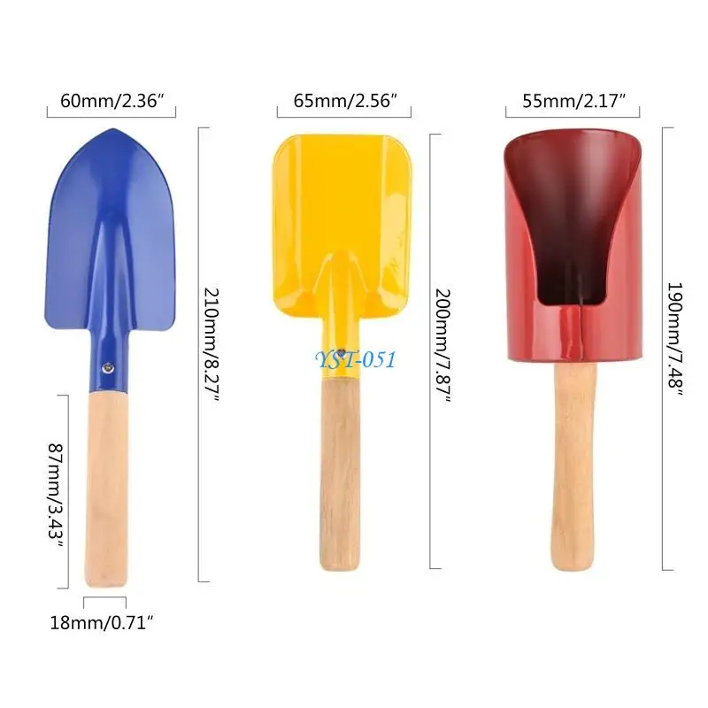 

E15A Kids Gardening Tool Vegetable Gardening Practical Flower Shovel Hand Tools with Tote Bag for Garden Lover Transplant