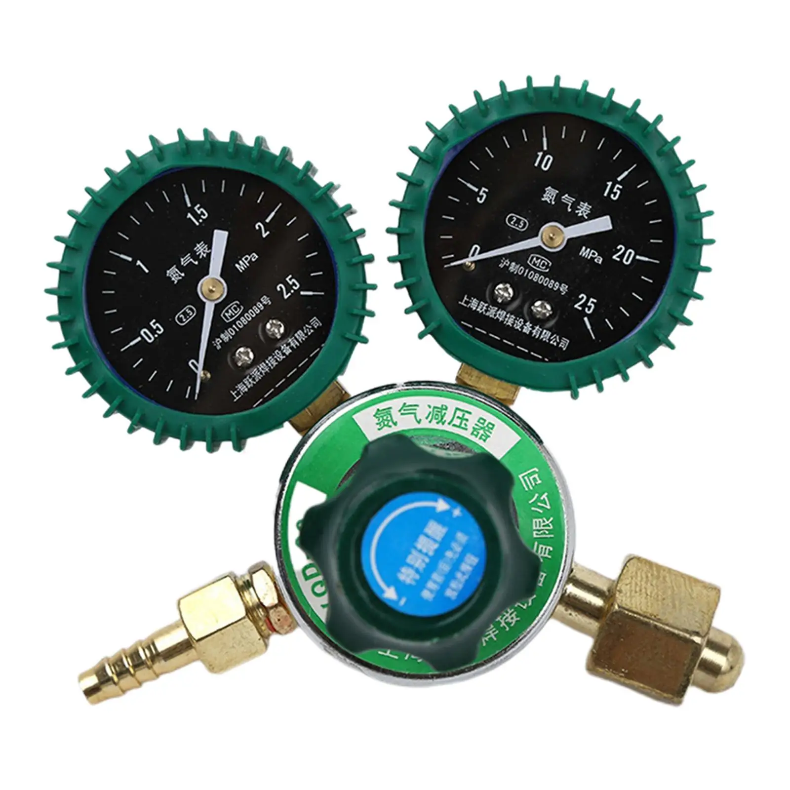 High Pressure Nitrogen Regulator Gauge Brass Equipment for Argon Gas Welding with Flow Meter and Durable Copper Body