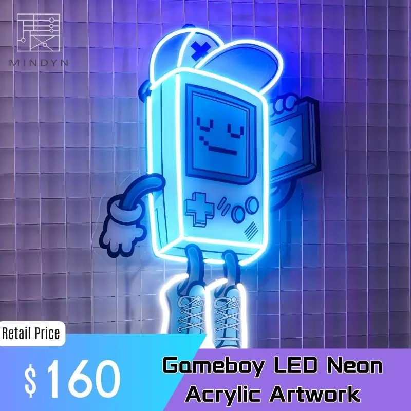 Custom LED Neon Sign Light Gameboy Room Decoration Wall Art Business Signboard UV Print Acrylic Artwork