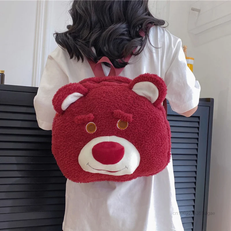 Sanrio Hello Kitty borse carine zaino in peluche Y2k ragazze Cartoon Bear Lotso borsa a tracolla donna zaini Kawaii studente zainetto