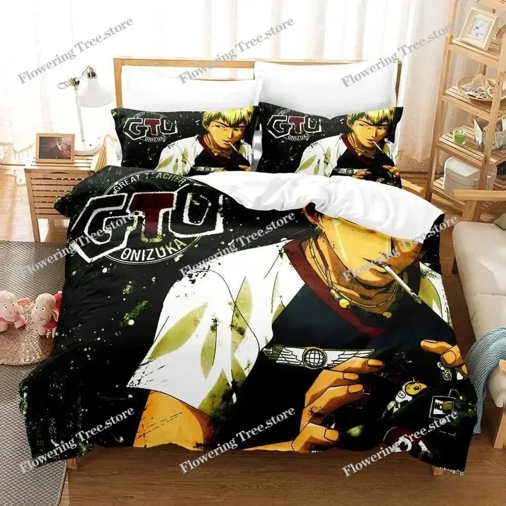 

3D Print Anime Great Teacher Onizuka GTO Bedding Set Single Twin Full Queen King Size Bed Set Adult Kid Bedroom Duvet cover Sets