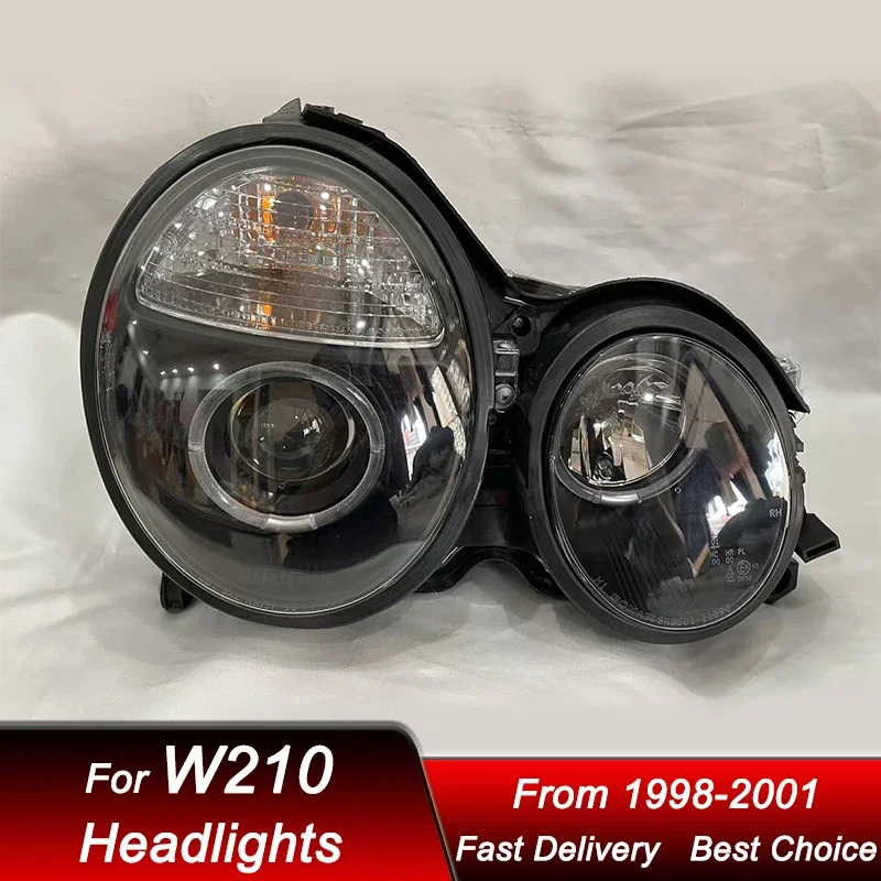 Pop Car Headlights For Mercedes-Benz E Class W210 1998-2001 New Style LED Auto Headlamp Assembly Projector Lens Accessories Kit