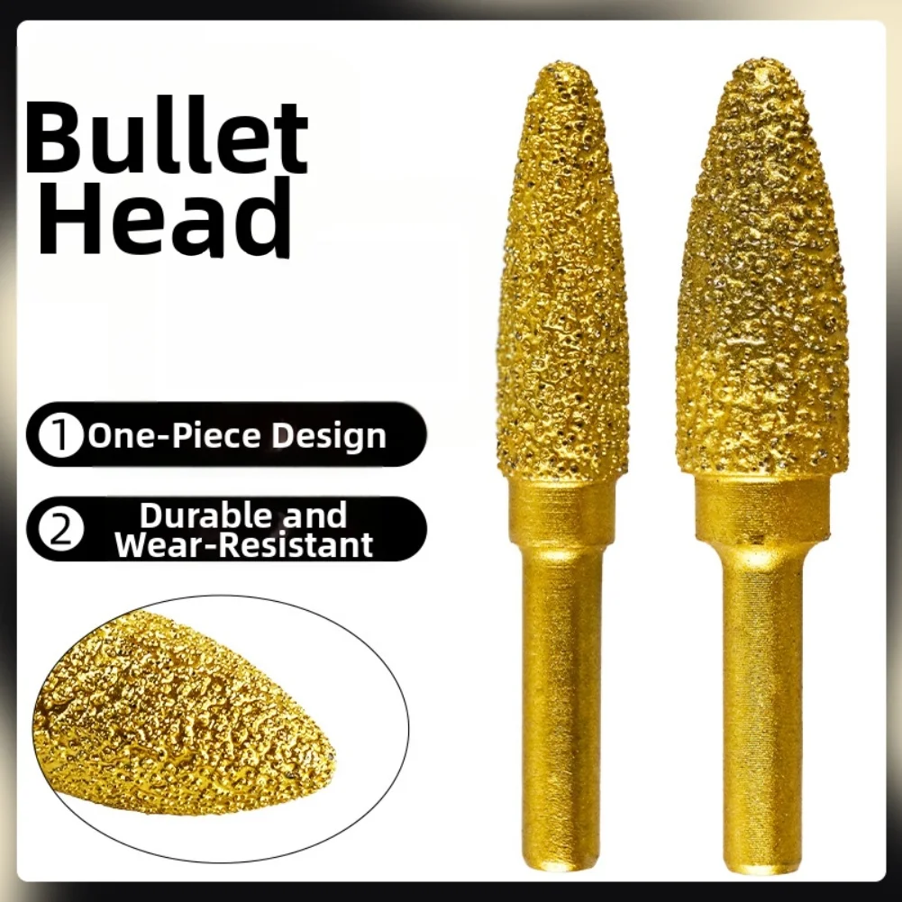 For Mold Polishing Carbide Rotary File Hexagonal Handle Grinding Head Emery Burr Impact-resistant Sand-free Brazing