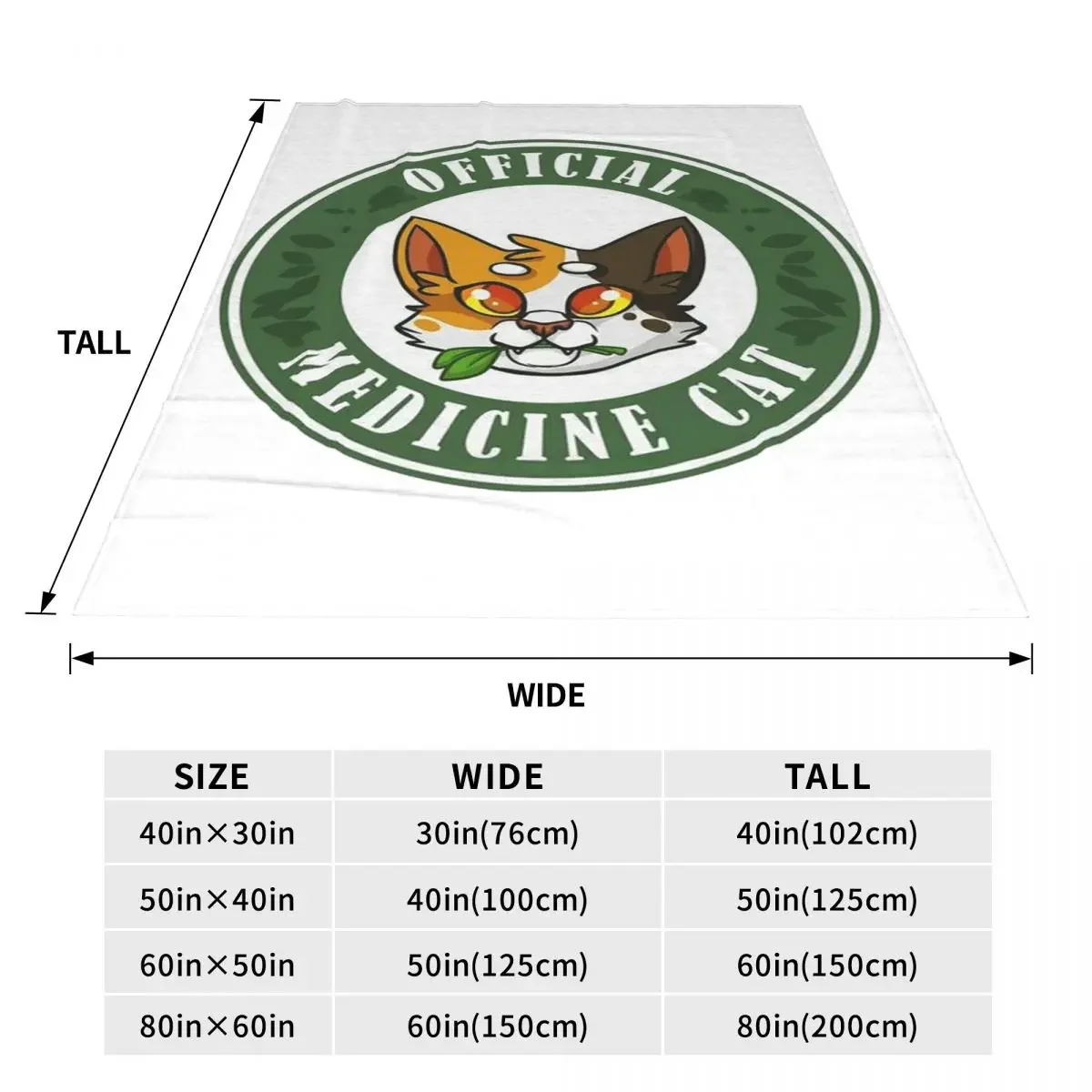 4 Warriors Medicine Cat Blanket Soft Warm Flannel Throw Blanket Cover for Bed Living room Picnic Travel Home Sofa