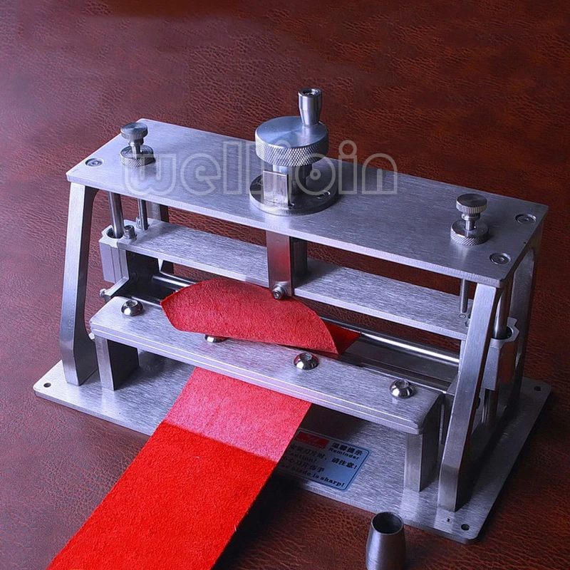 

Professional Leather Peeling Machine Manual Leather Skiver Peeler 304 Stainless Steel High Precision DIY LeatherCraft Width 20CM