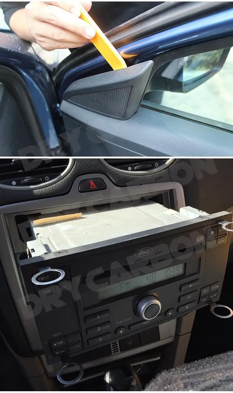 Professionale 4 pezzi clip per porta audio per automobile pannello di rivestimento cruscotto rimozione radio automatica set di strumenti di leva