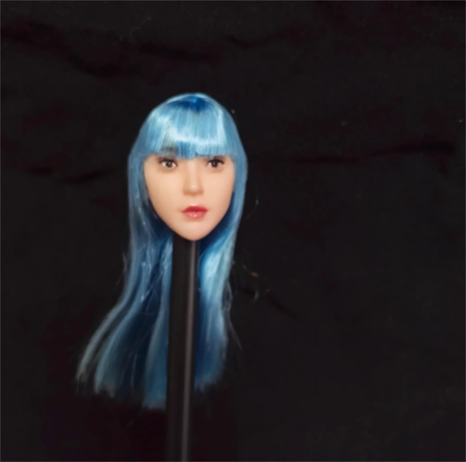 

1/6 Scale Asia Star Actor Blue Hair Women Expression Head Sculpt Fit 1/6 Scale 12'' Action Figure Body Movie Model Toys