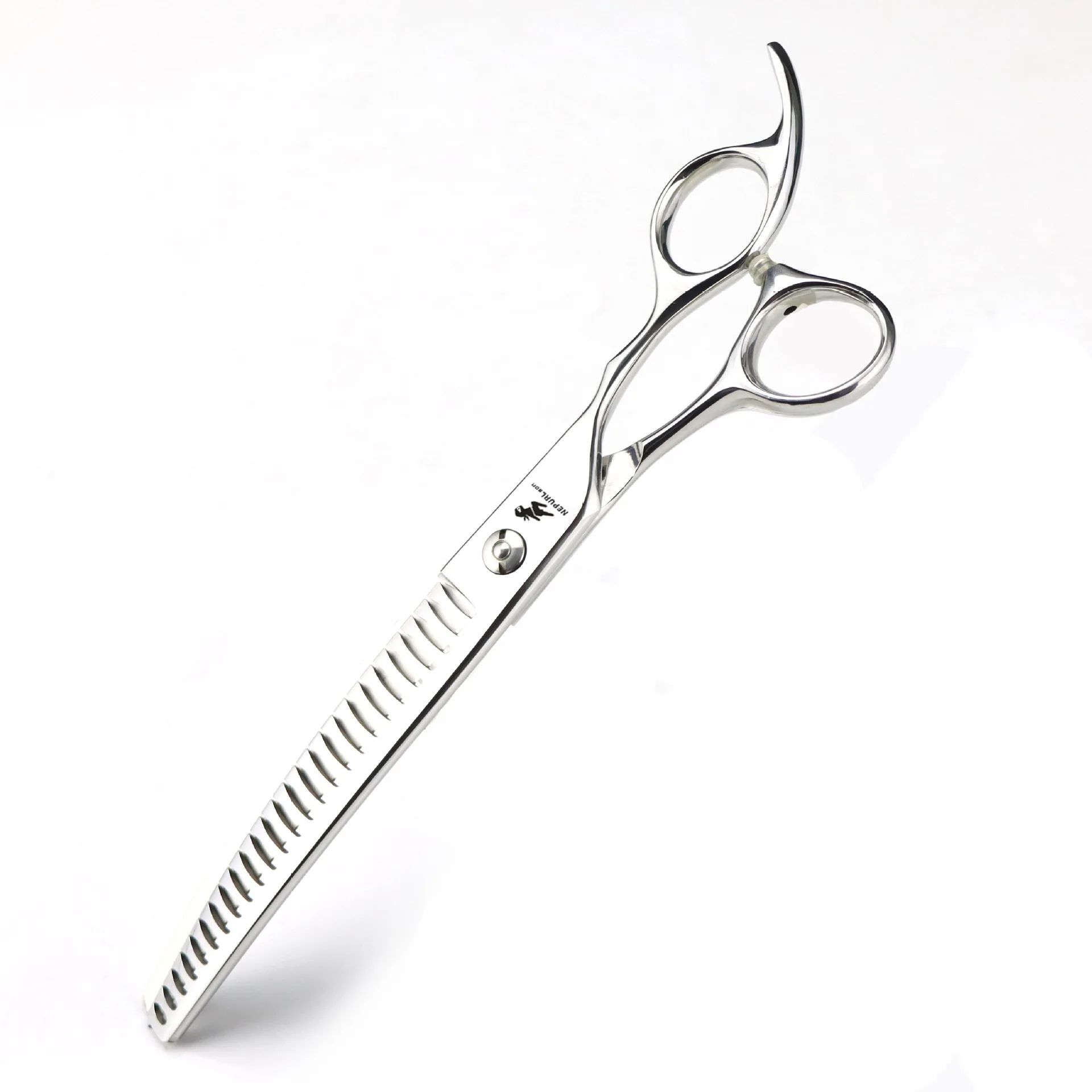 

7.5 8.0 Inch fish bone teeth 440C Steel Pet Shears Dog Grooming Scissors for Dogs Face Body Curved Thinning Scissors
