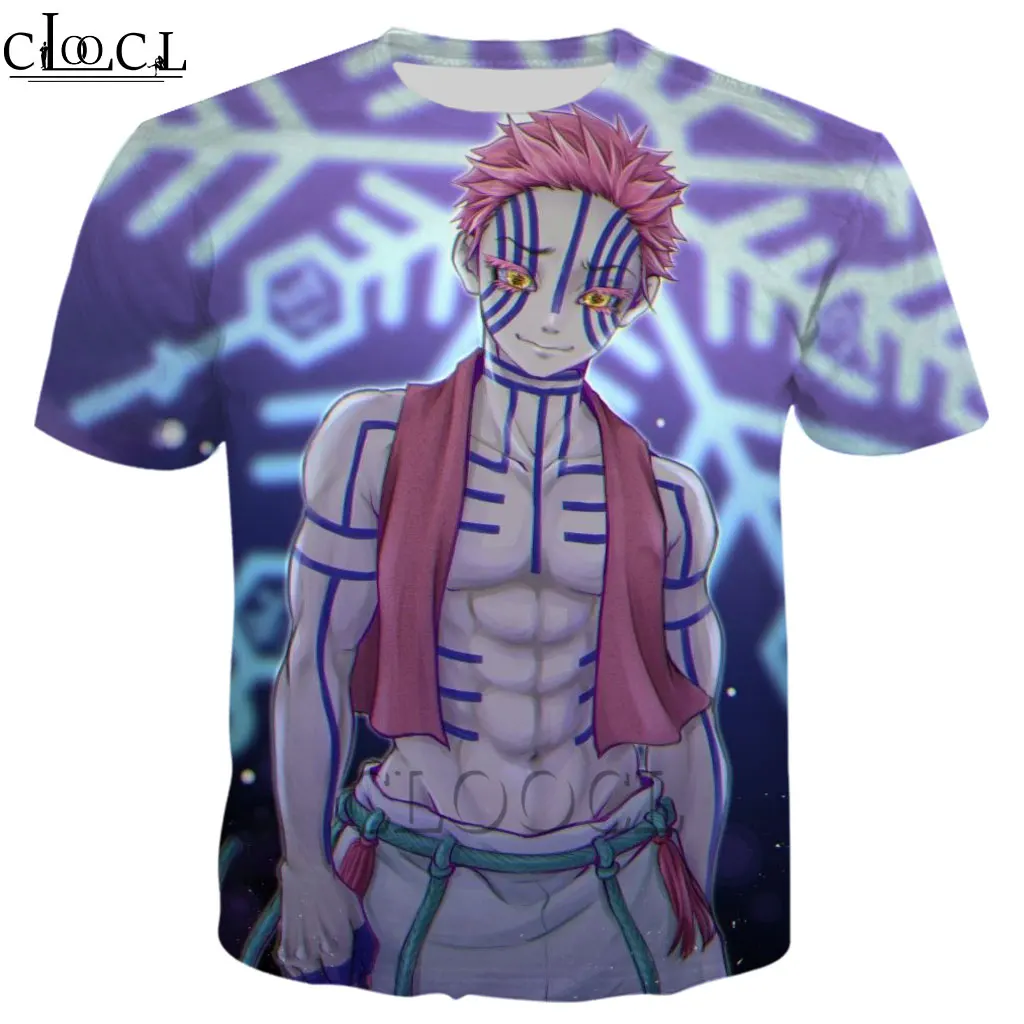 

HX Kimetsu No Yaiba The Movie: Mugen Train Akaza 3D Printed Men Women T Shirt Harajuku Fashion Short Sleeve Tops Drop Shipping