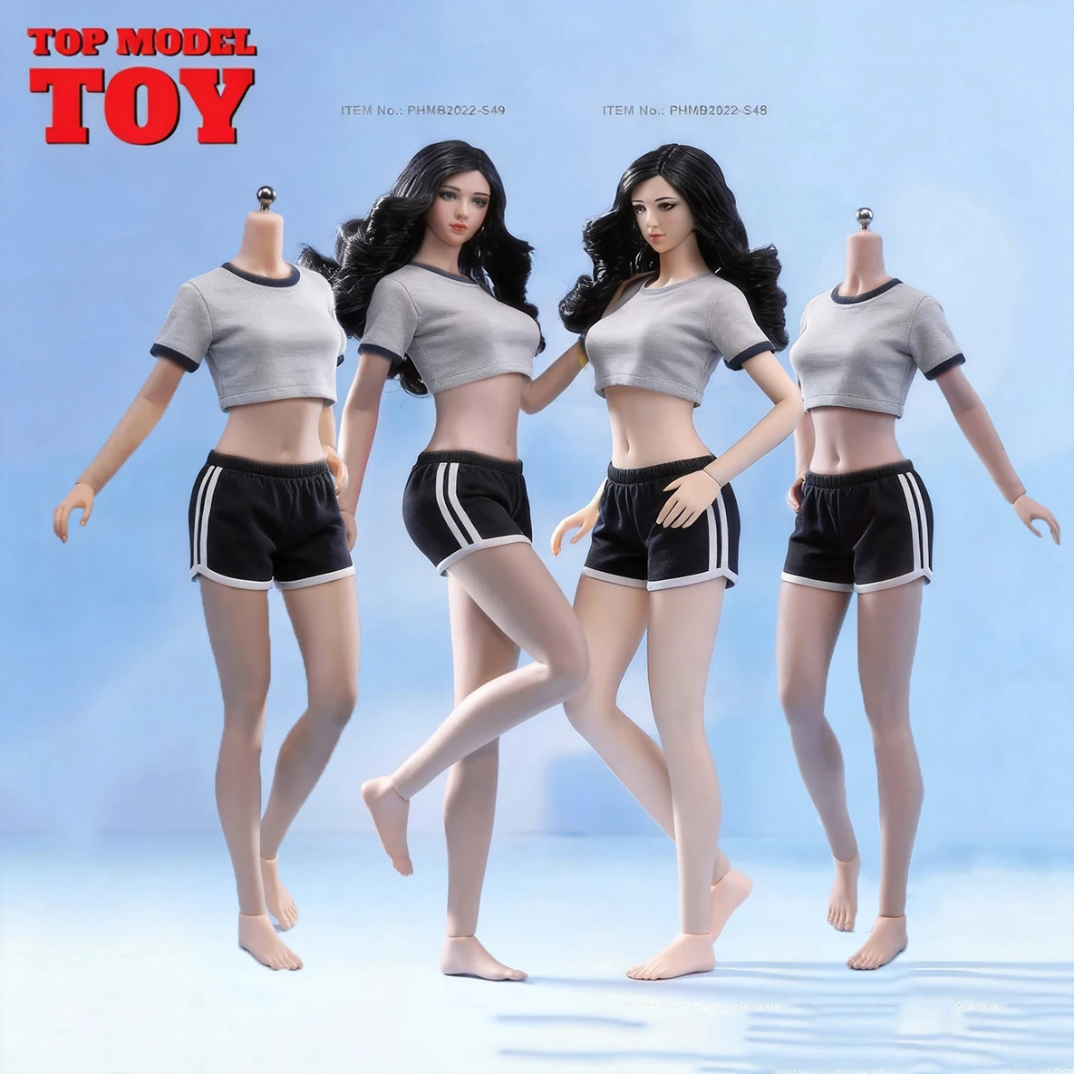 

Tbleague PHMB2022-S48 S49 1/6 Steel Seamless with Detachable Feet Hand Female Body 12'' Soldier Action Figure Model Toys