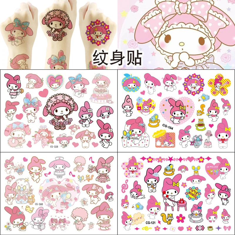 

new Melody Children's Temporary Tattoo Stickers Cartoon Rabbit Tattoo Decals Birthday Party Party Water Transfer Tattoos