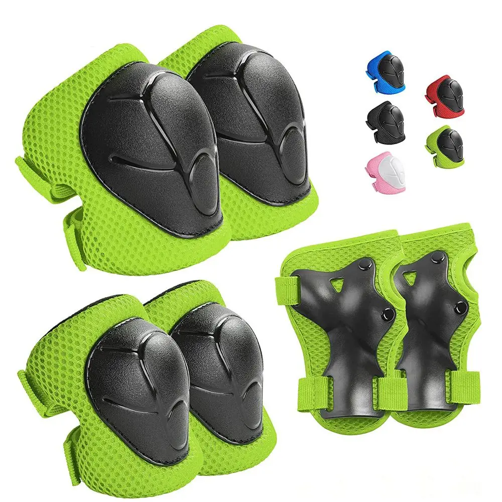 

Bike Safety Cycling Sports Kits Safety Brace Knee Protector Kids Knee Pads Set Wrist Guards Elbow Pads Protective Gears Set