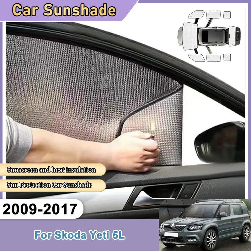 

Car Window Visor For Skoda Yeti 5L 2009-2017 Windshield Sunshade Heat Insulation Anti-UV Heat insulation Protection Accessories