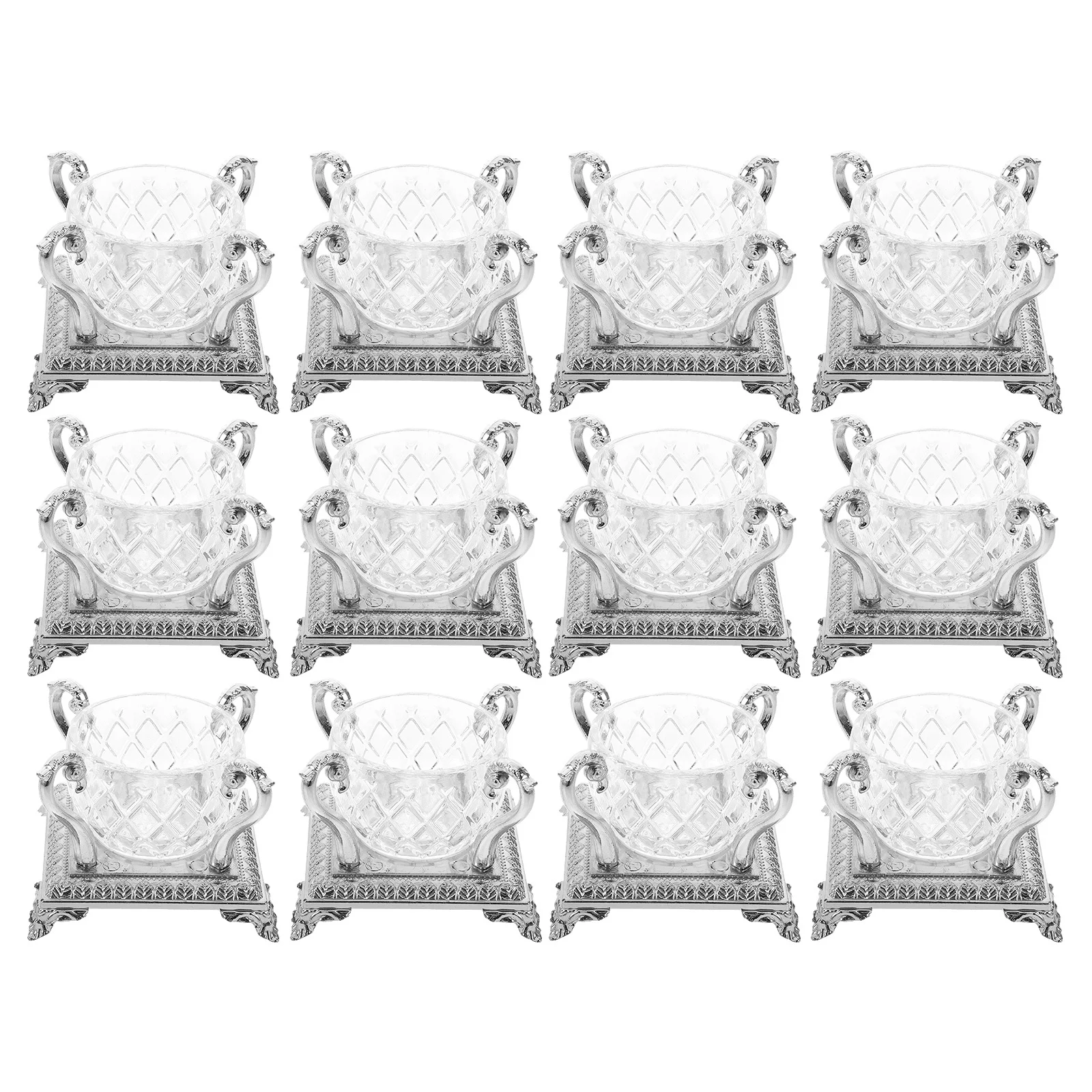 

12Pcs Wedding Candy Containers Decorative Snack Bowls Durable Candy Boxes Transparent Window Birthday Party Favor Serving Fruit