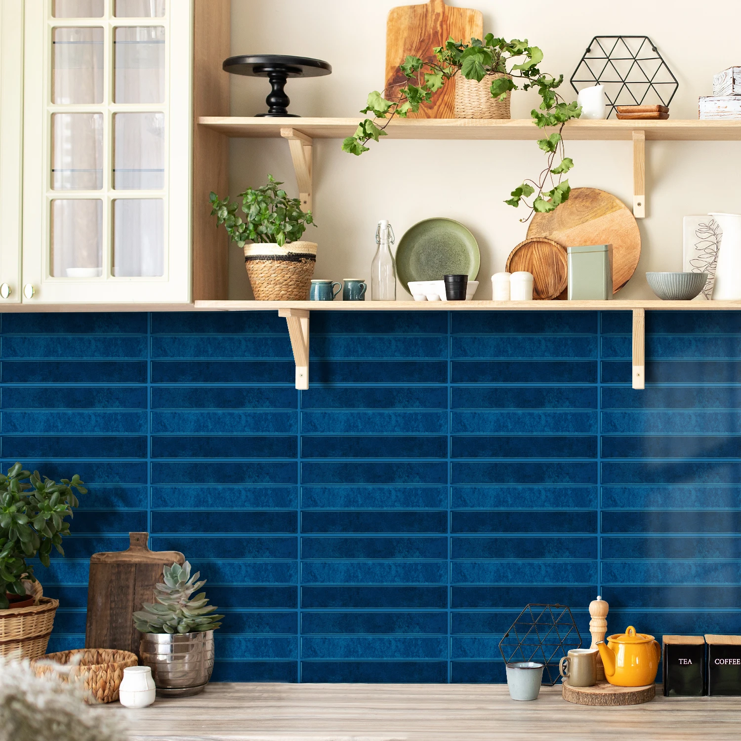 6/24/48pcs self-adhesive wall stickers, multi-color selection pattern, used for living room, kitchen, bathroom walls,