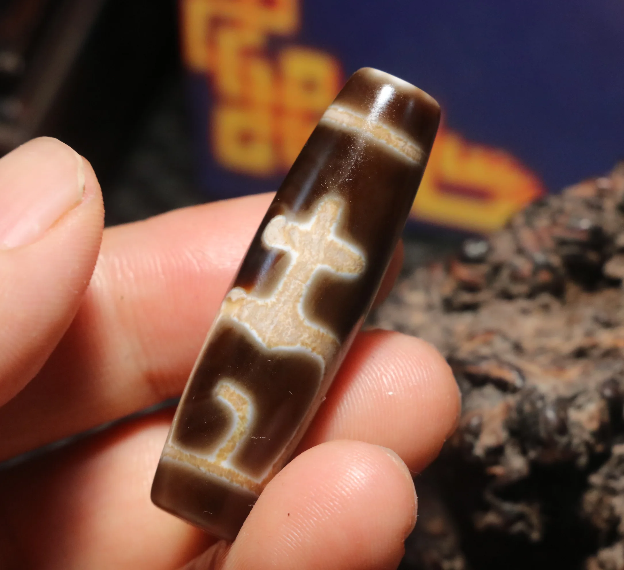 

AL Ultra Energy Tibetan Old Agate Treasure Bottle Aquarius Fortune dZi Bead Pendant Amulet Big Treasure Timestown UPD21Asw