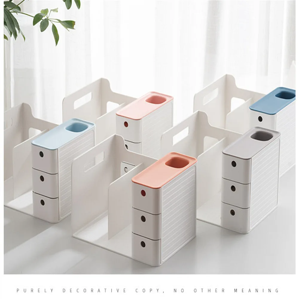 1PC Desktop Storage Box Multifunctional Office Large Capacity Pencil Holder Student Stationery Multi-functional Makeup Brush ﻿