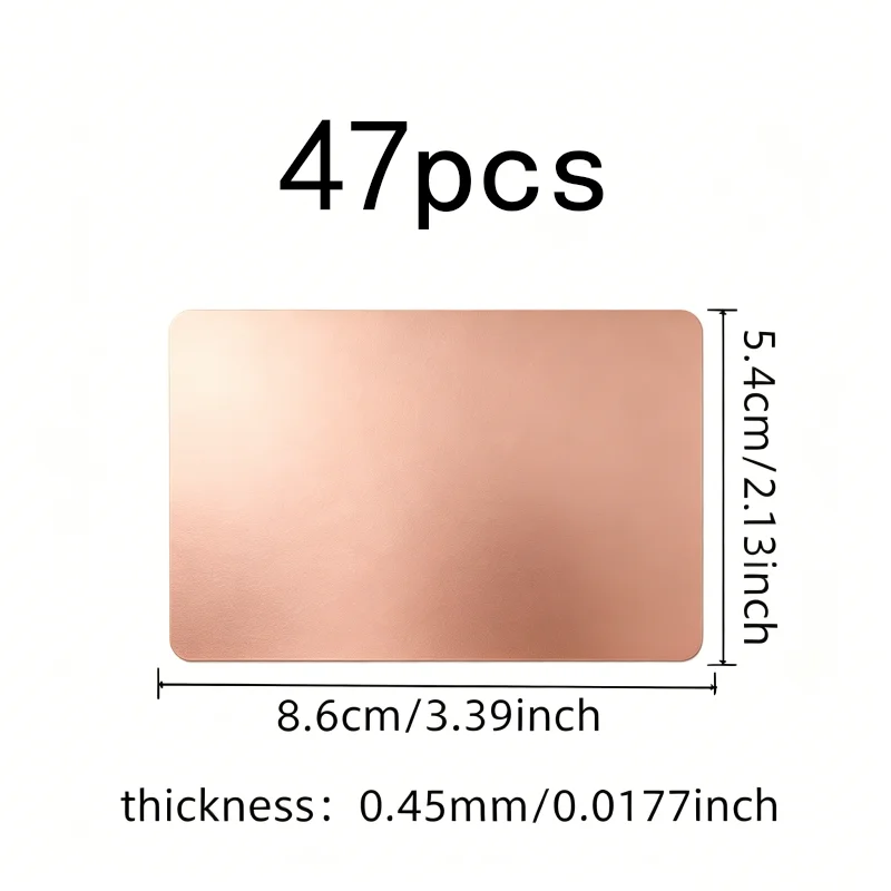Perfect for Laser Marking 0.45mm Anodized Aluminum Tags, 47 pcs, Business Card Making, Multipurpose, Versatile