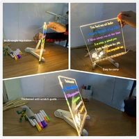 LED Note Board With Night Light Colorful 7 Pens DIY Acrylic Message Board Children‘s Drawing Board For Kids Birthday Gift 5