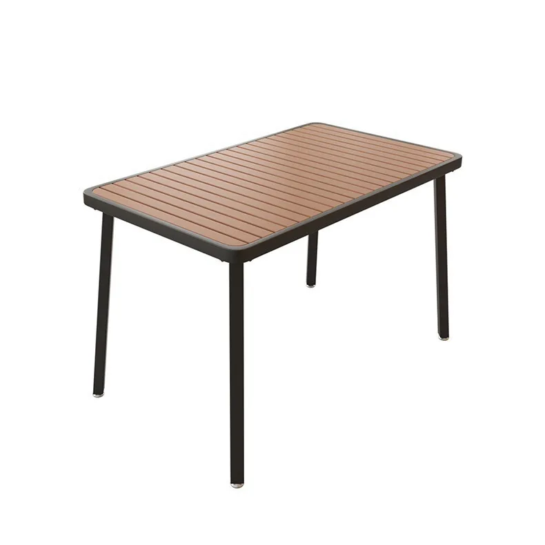 Modern simple outdoor plastic wood, home garden negotiation, coffee shop milk tea shop complete set of dining tables and chairs