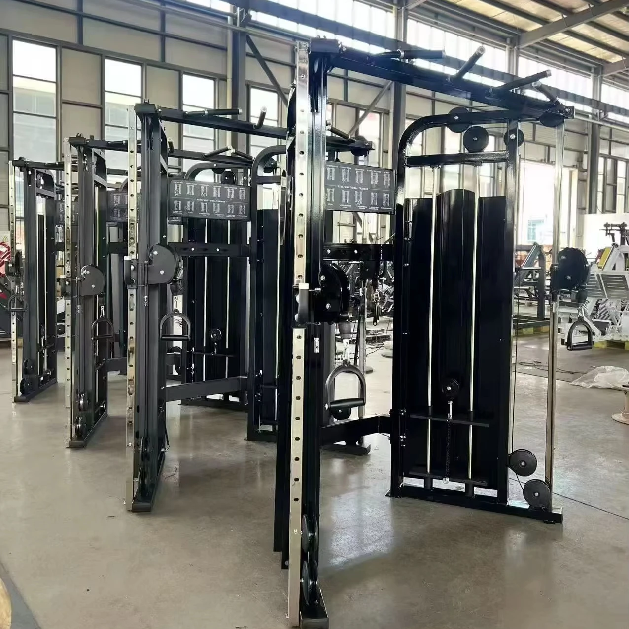 All in One Smith Machine Functional Trainer Gym Big Multiple Pulley Rack Gym Body Line Strength Training Machine