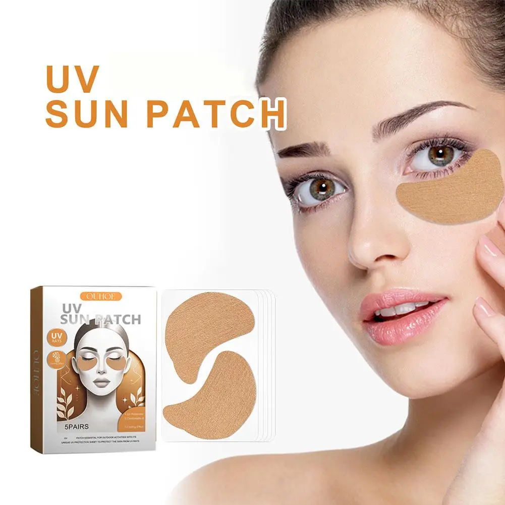 

Sunscreen Patch UV Protection Face Patch Cool Refreshing Face Gel 24PCS Patch Golf Golf Facial Sun Protection Patches Nose I9N8