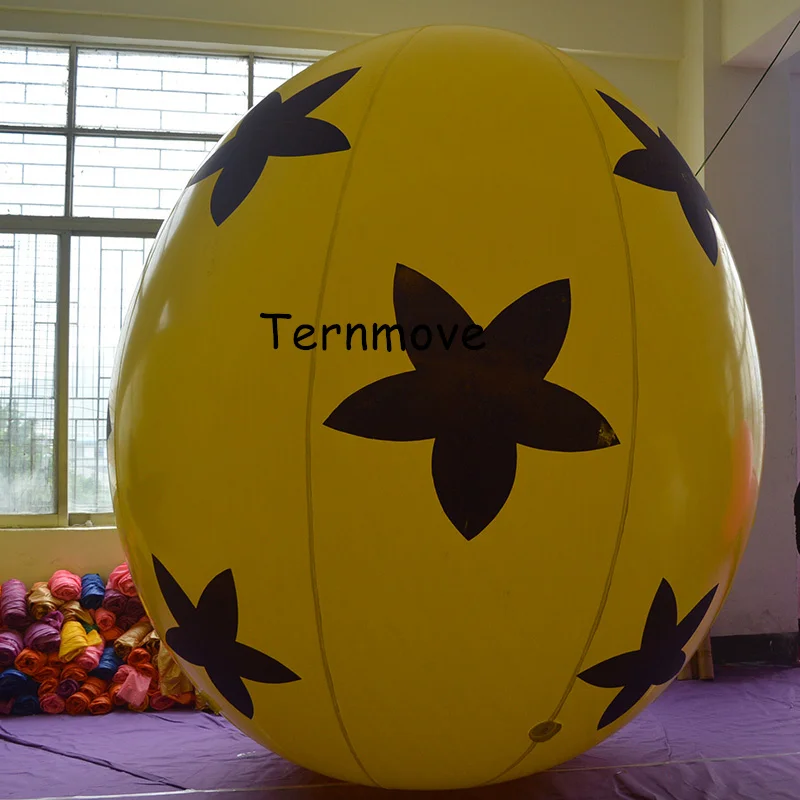 Bola inflável de ovo de páscoa, balão inflável em pvc em forma de ovo, brinquedos para decoração ao ar livre de páscoa