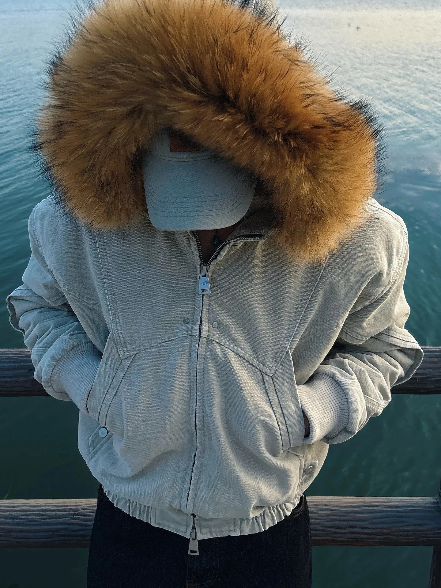 

Хаки с капюшоном Jaet Thi Fur Collar ex Winter American Sle Heavyweight Premium Feel Youth Faion Stand Fit Cotton ...