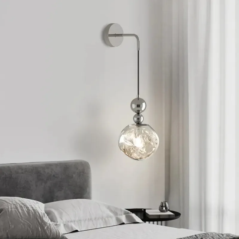 Light luxury round ball chandelier restaurant bar counter small chandelier post-modern  bedside eye protection lava lamp