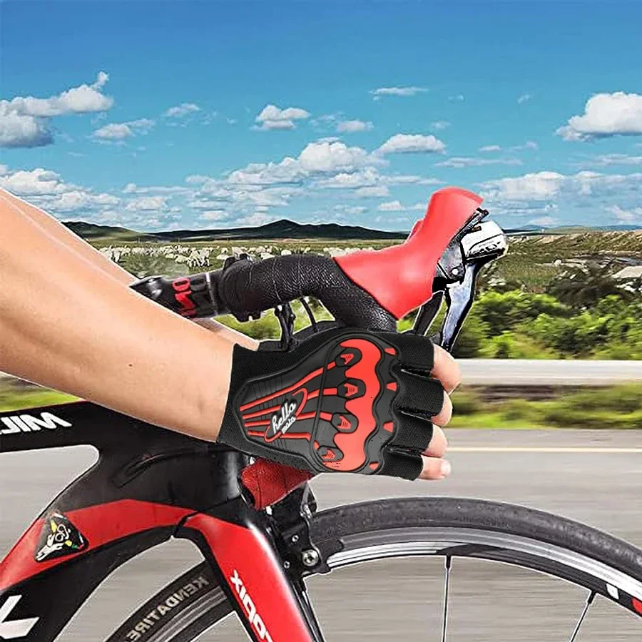 Cycling Gloves,MTB Bike Gloves  Breathable Anti-shock Sports Touchscreen Cycling Anti-slip Full Finger Workout Gloves - Image 5
