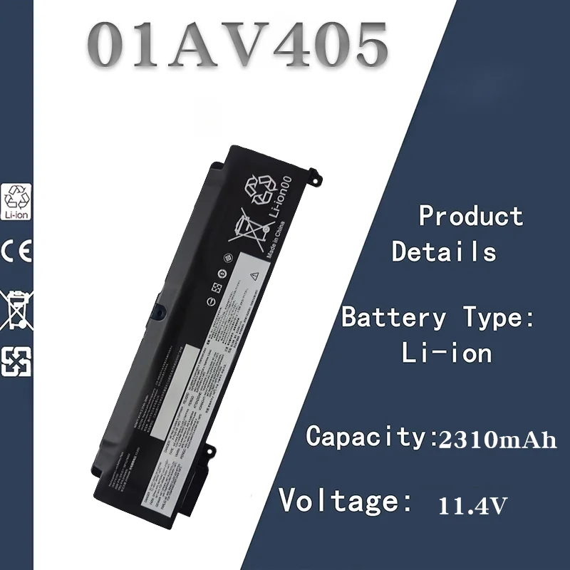 

High - Capacity 11.4V/11.25V 2310mAh/2090mAh Battery for Lenovo | Fits 01AV405 Short, 00HW022 Long & T460S/T470S/T480S Laptops