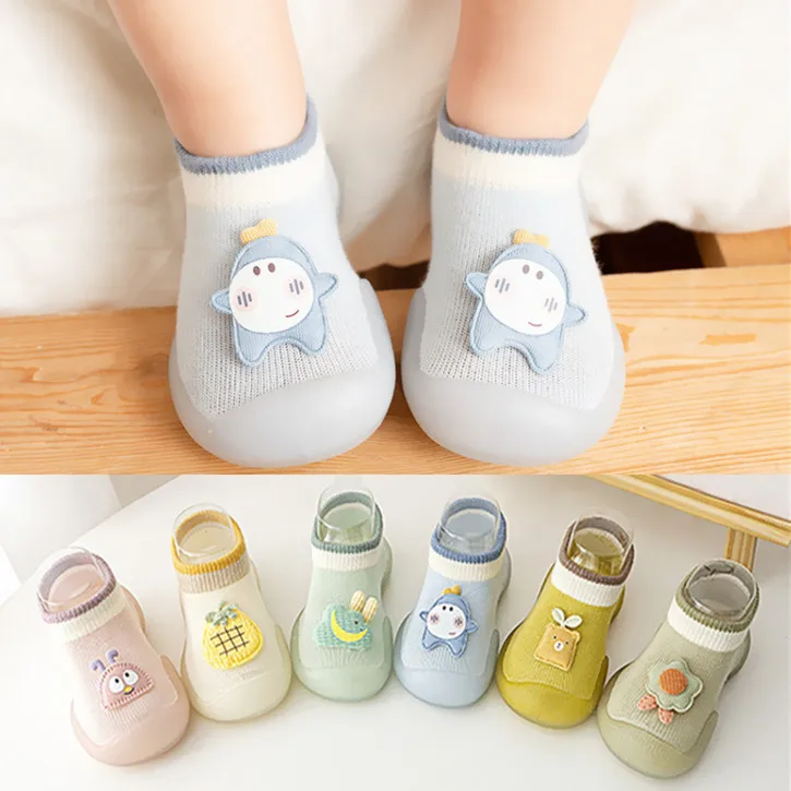 2026 baby socks shoes for spring autumn cute cat style cotton floor shoes soft botton anti-slip first walkers 0-3 years view 3