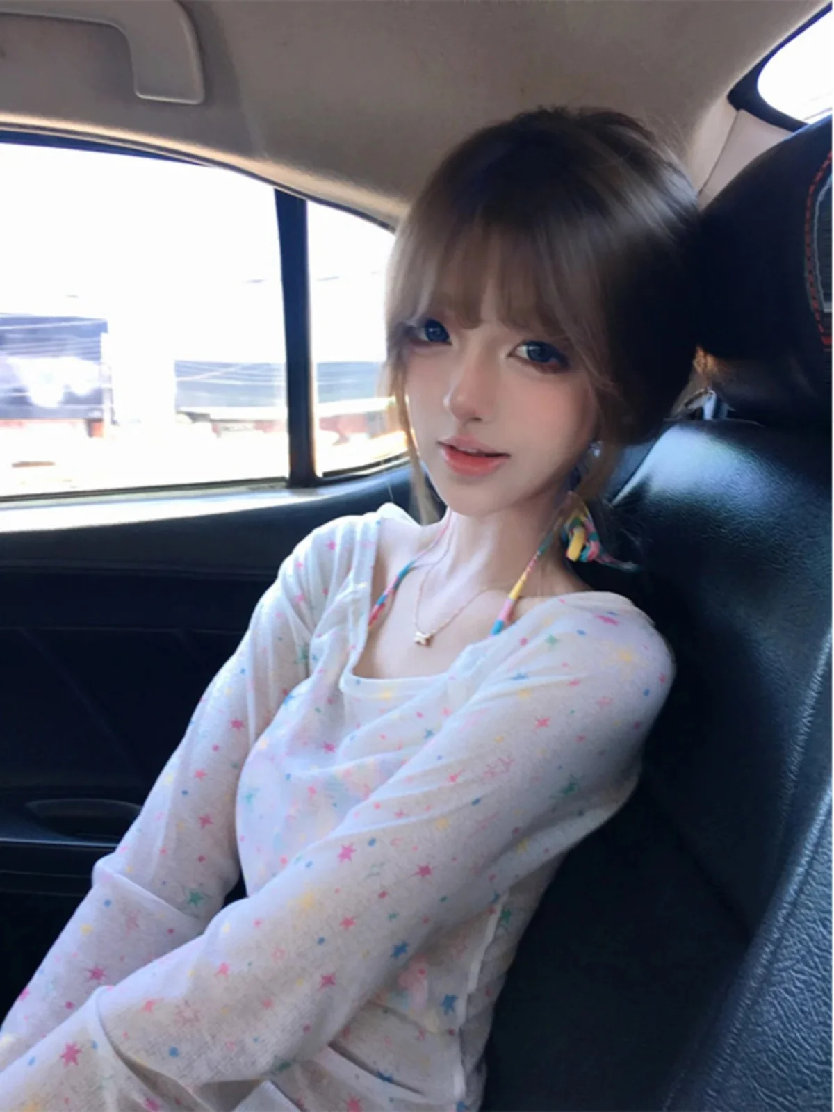 

Женская приталенная базовая рубашка с длинным рукавом, весна-лето, новый стиль, американское ретро, защита от солнца, тонкий прозрачный топ-накидка O...