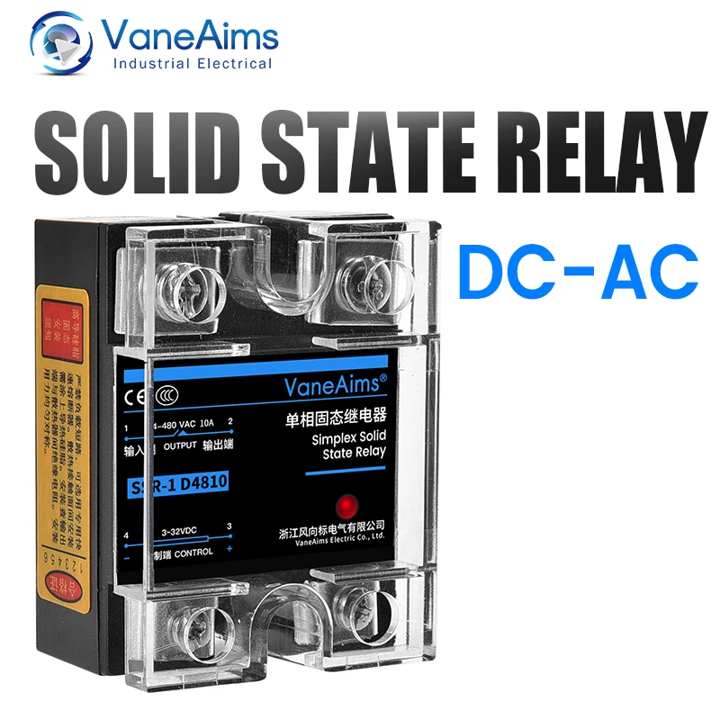 SSR-25DA SSR-40DA  SSR 10A 25A 40A 60A 80A 100A DA Solid State Relay Module for PID Temperature Control