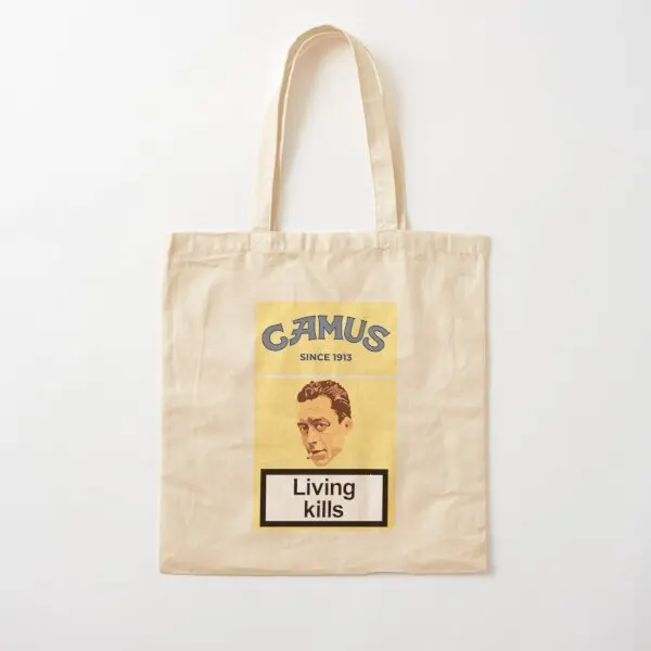 Philosopher Albert Camus Cotton  Canvas Bag Handbag Unisex Tote Designer Grocery Women Shopper Fashion Ladies Reusable Travel