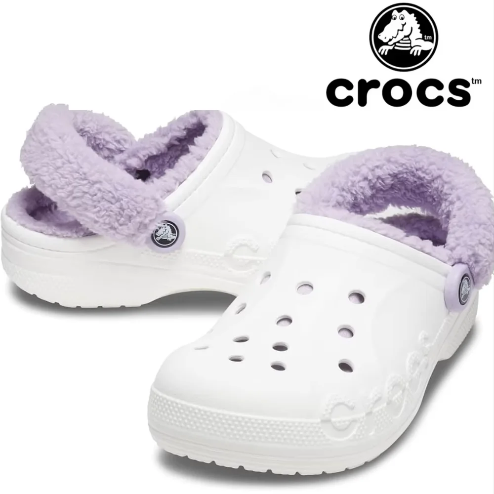 

Crocs Mcdonald Men Women Closed-Toe Slip-Ons Fleece-Lined Warm Soft Furry Clogs 206633 Perfect for Winter Closed-Toe Slip-Ons