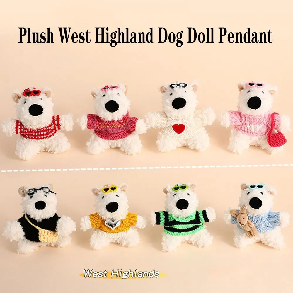 

Fashion Plush West Highland Dog Keychain Cartoon Hanging Ornament Puppy Doll Pendant Backpack Key Chain Bag Accessories