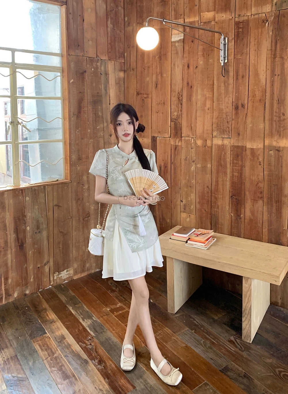 2025 vintage nowa sukienka w stylu chińskim z krótkim rękawem ulepszona nieregularna patchworkowa codzienna qipao delikatny temperament druk qipao