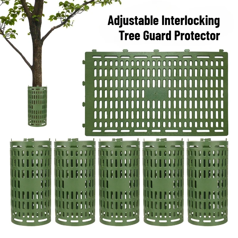 Adjustable Interlocking Tree Guard Protector 1Pc Tree Bark & Sapling Shield for Garden Landscape