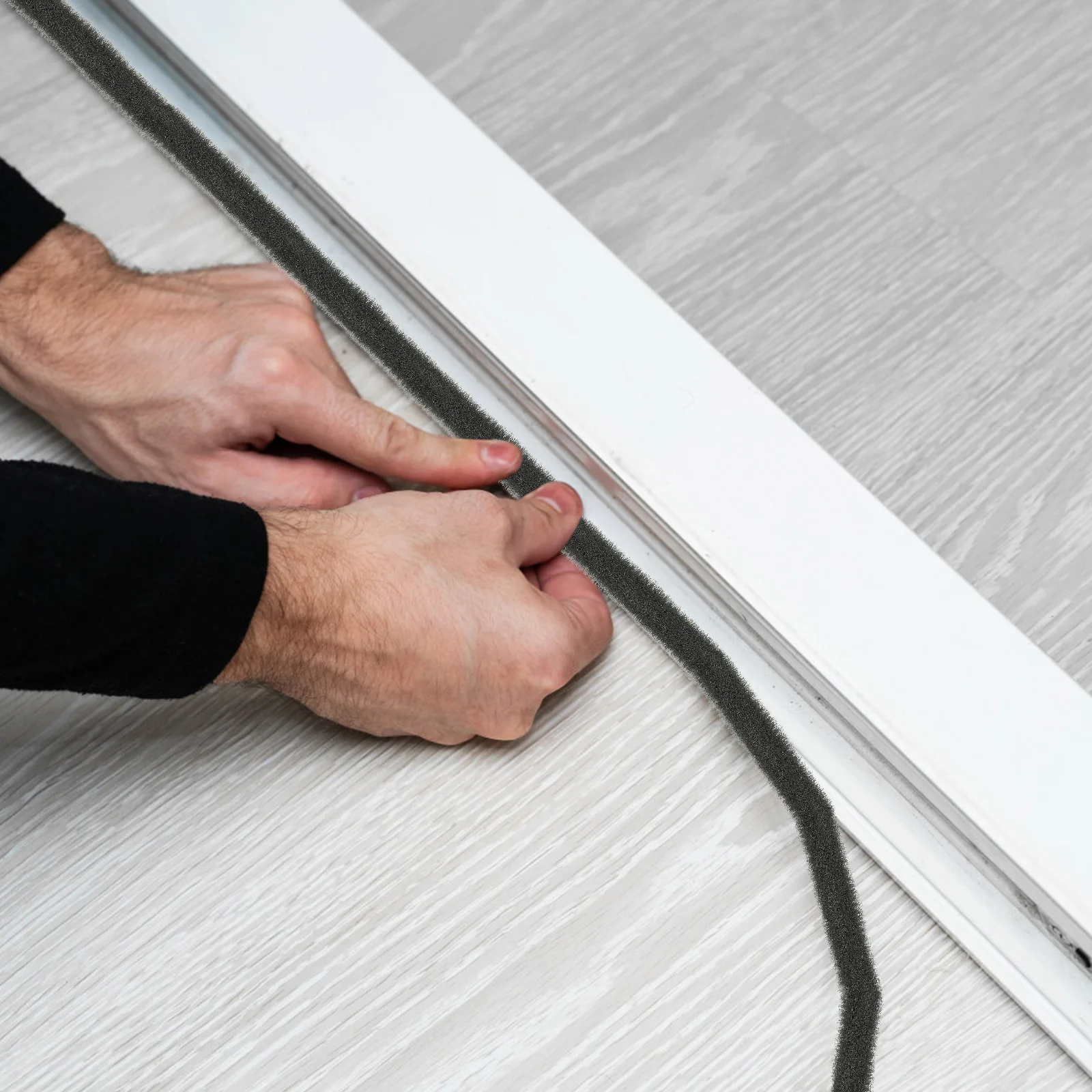 

2 Rolls Adjustable Length Sealing Strip for Door Bottom Window Frame Self Adhesive Noise Reducing Weather Seal Strip