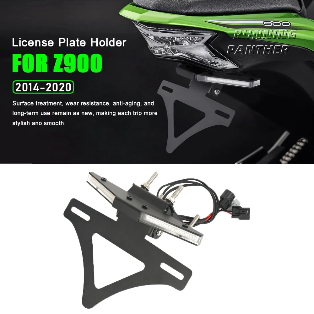 

New motorcycle license plate holder turn signal integrated license plate holder short tail suitable FOR Kawasaki Z900 2014-2020