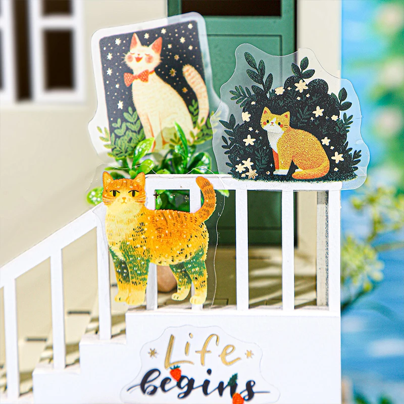 30sheets/bag Sticker Pack Kawaii Girl Cat Sticker Scrapbook Office Stationery DIY Hand Account Book Notebook Decoration Stickers
