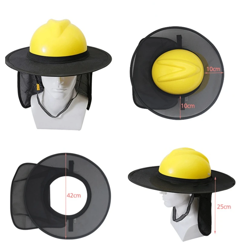 Sicurezza della costruzione cappello rigido riflettente protezione del collo casco parasole Kit a righe riflettenti protezione solare estiva prevenire scottature solari