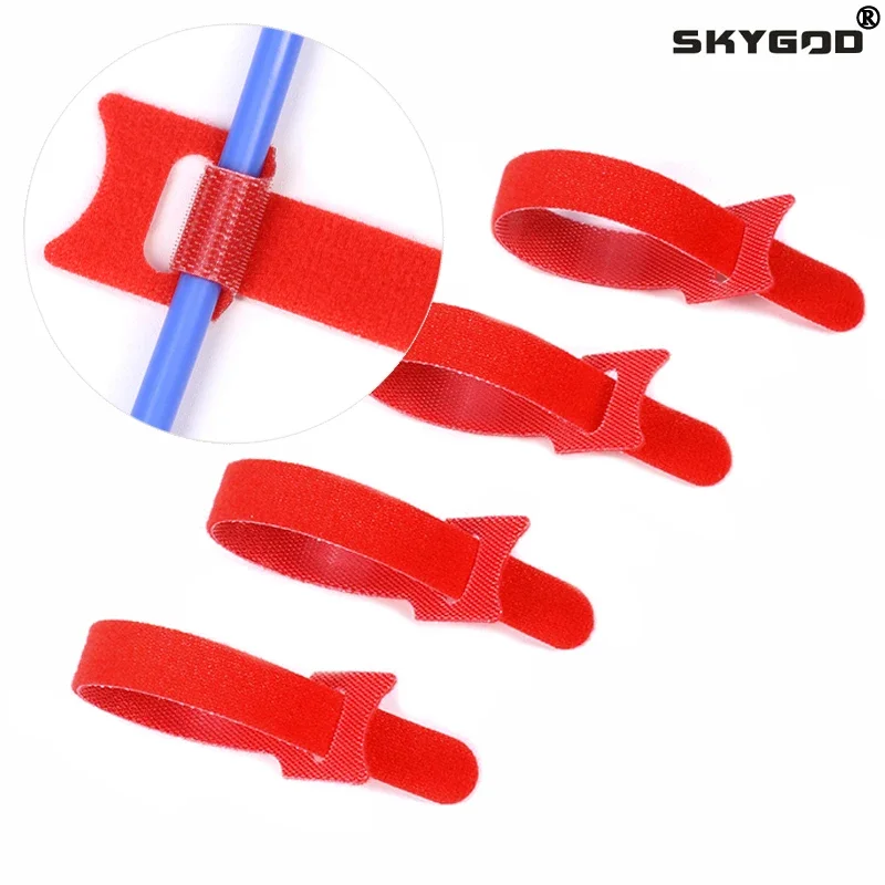 

Releasable Cable Ties Wire Organizer Red 150 200 250 300mm Nylon Hook Loop Straps Wrap Zip Bundle Bandage Tie Plastics Fastening